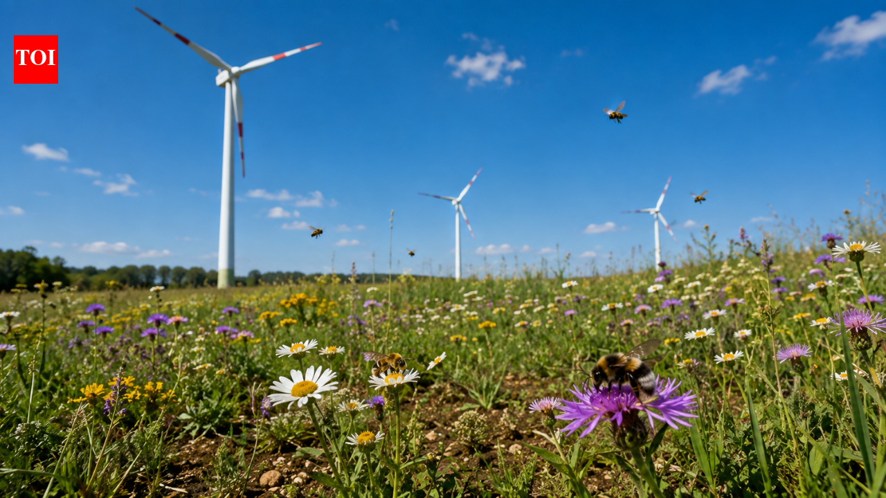 The ground beneath 394 foot wind turbines in Poland became