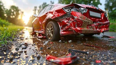 a 48 year old house help was killed by a speeding bmw car in delhi ai image