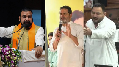 a combination of file photo shows bihar cm samrat choudhary left bankipur mla prashan kishor and leader of opposition tejashwi yadav