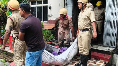 a massive fire erupted at hotel bideshinii in tarapith early monday morning