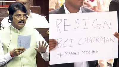 lawyers protest against bci chief manan mishra over nalsar row photo credit ani