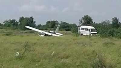 no injuries as training aircraft veers off runway at baramati airport