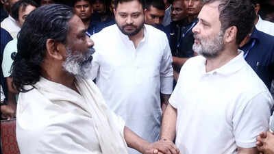 rahul with hemant soren