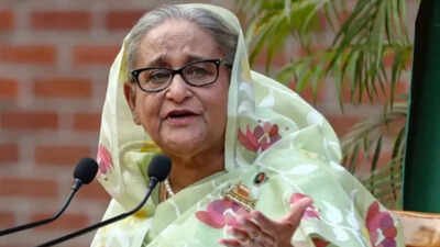 sheikh hasina then prime minister of bangladesh in dhaka