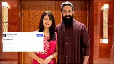 toxic star yash has over 14 million social media followers but follows only wife radhika pandit fb