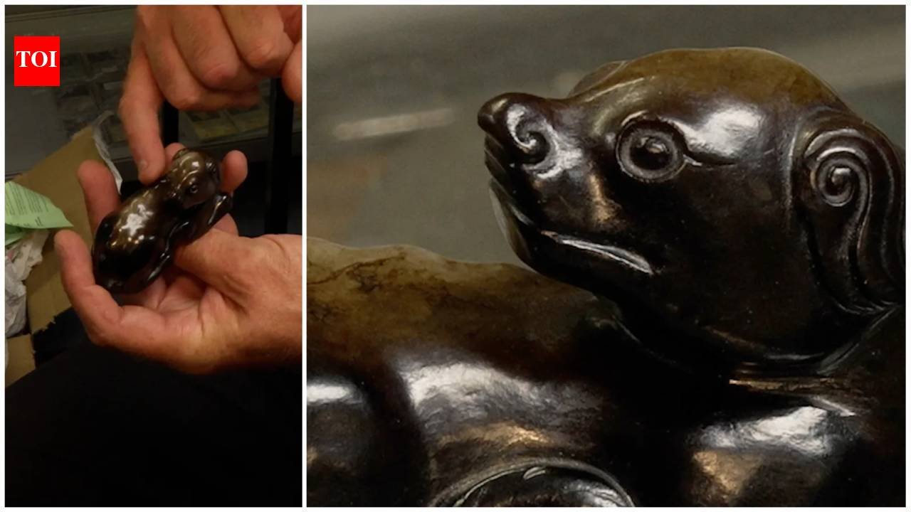 A man buys Chinese jade dog for 1 at UK