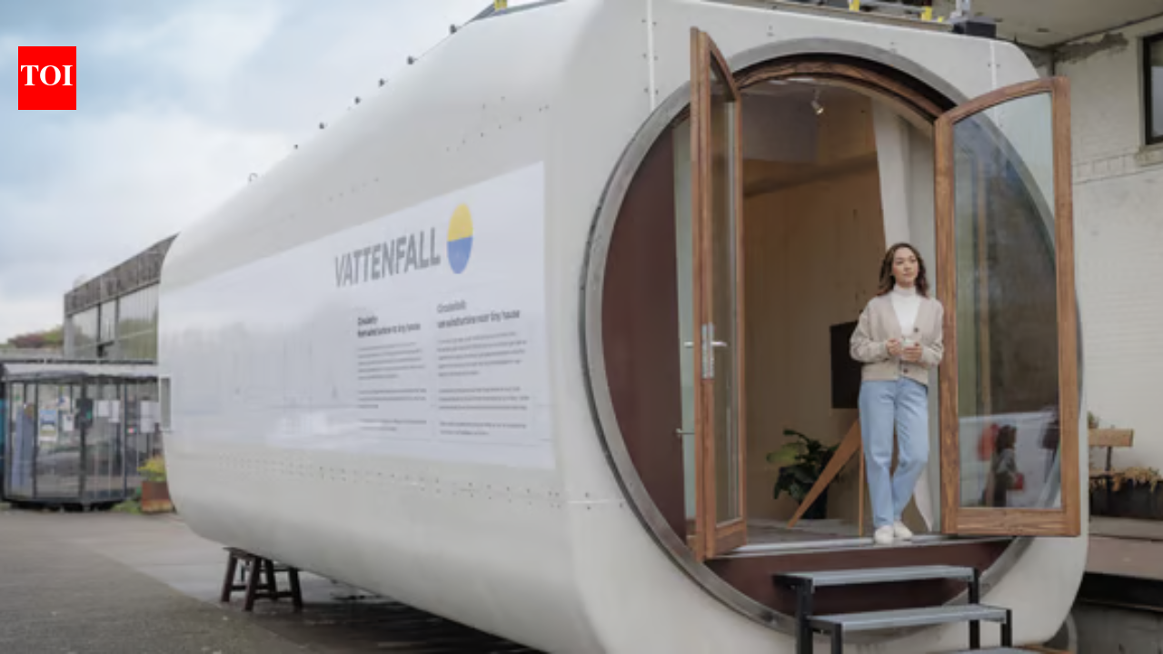 Retired wind turbines are being transformed into tiny solar powered houses