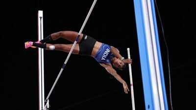 baranica elangovan in action during the womens pole vault final