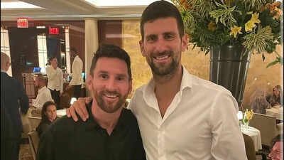 novak djokovic with lionel messi