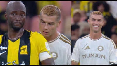 ronaldo was caught peeking at rival tactics before al nassr suffered their first defeat of the season