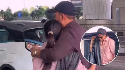 samantha ruth prabhu and raj nidimoru share a heartfelt airport hug mom to bes goodbye moment goes viral watch
