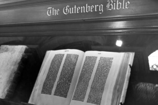 A Gutenberg Bible leaf bought for 25 in the early