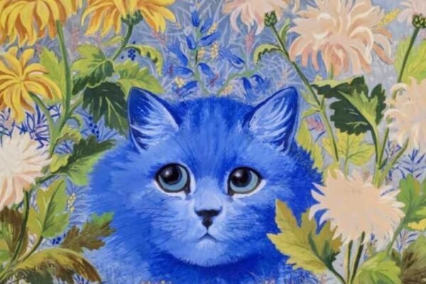 A couple rescued two discarded cat paintings from a skip