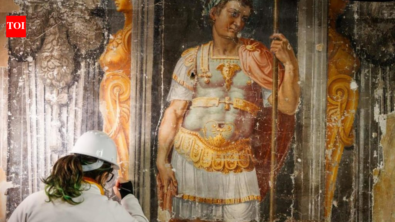 Disapproving nuns painted over the risque frescoes in Romes long neglected