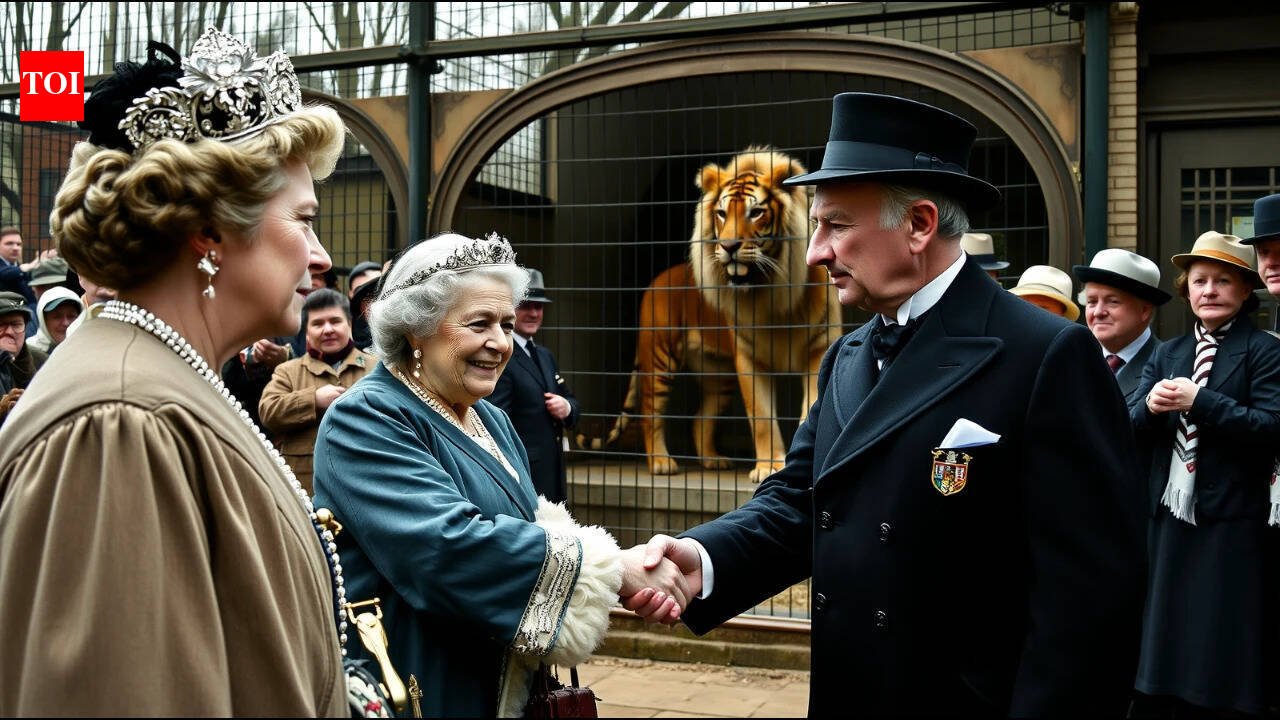 Queen Elizabeth II opened London Zoos Lion Terraces in 1976