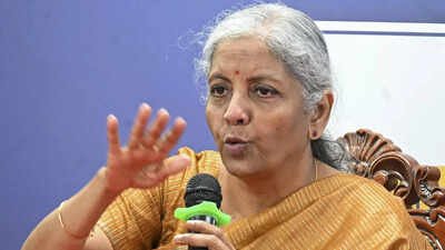 bengaluru union finance minister nirmala sitharaman during an interaction with