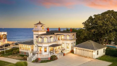 built as a rhode island social club in 1880 and restored in 2010 a 5099 square foot waterfront home is for sale for the first time in 50 years image credt daniel wodecki photography