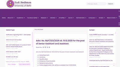 delhi university recruitment 2026