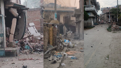 explosion happened at a house storing firecrackers in almapur village in bihars siwan district photo credit pramod sharma