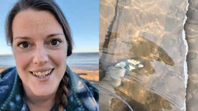 her footage captured the century old tugboat beneath lake superior revealing remnants usually concealed by murky waters