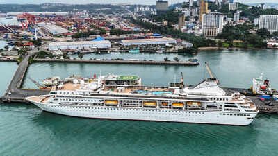 the villa vie odyssey cruise ship docks after residents living aboard forced to disembark in cambodia