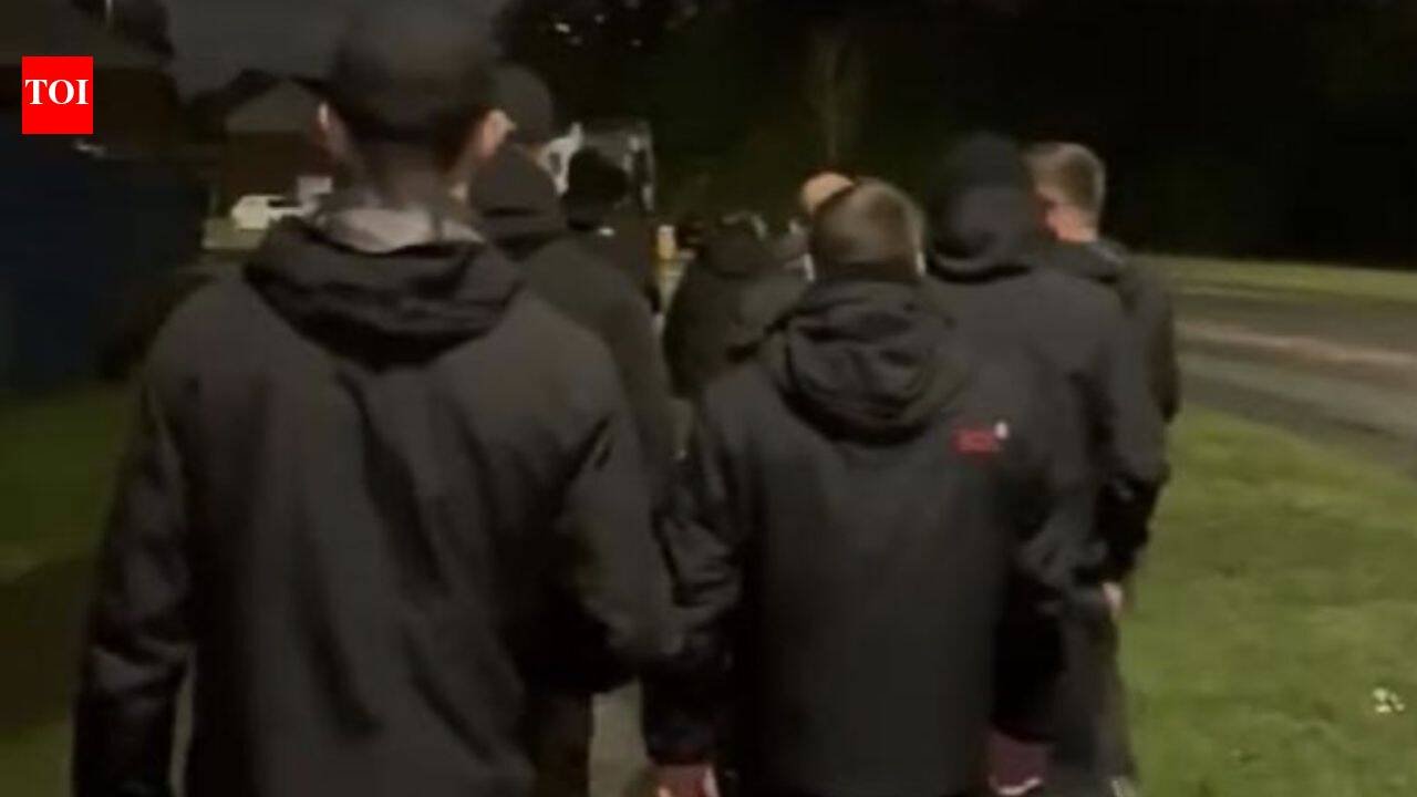 ‘Final warning UK vigilante group confronts Indian students in park